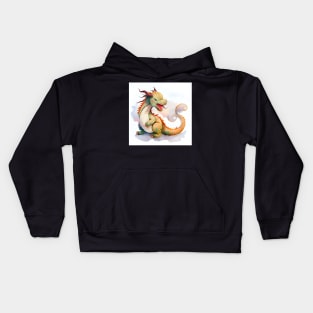 Cute Watercolor Dragon Kids Hoodie